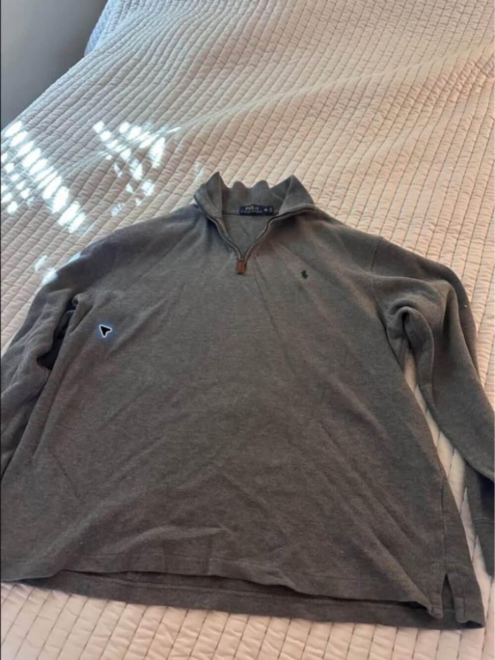 Polo Ralph Lauren Gray Quarter-Zip Sweater Men’s XL